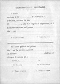 Dichiarazione Sanitaria