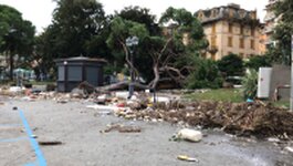 Danni della mareggiata a Rapallo